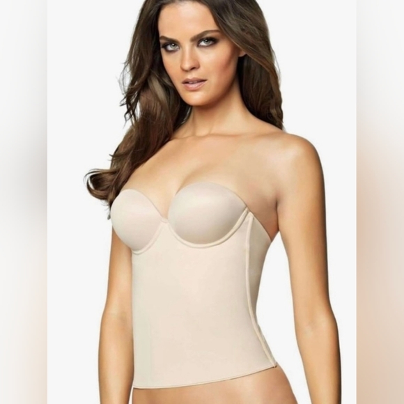 Felina Strapless Pushup Corset Bustier Warm Nude 36D - Picture 1 of 11